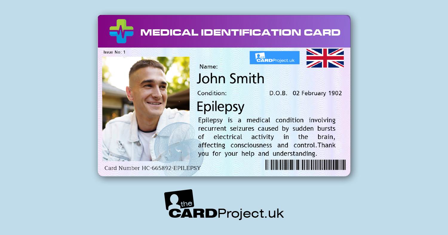 Epilepsy Premium Medical Photo ID Card 